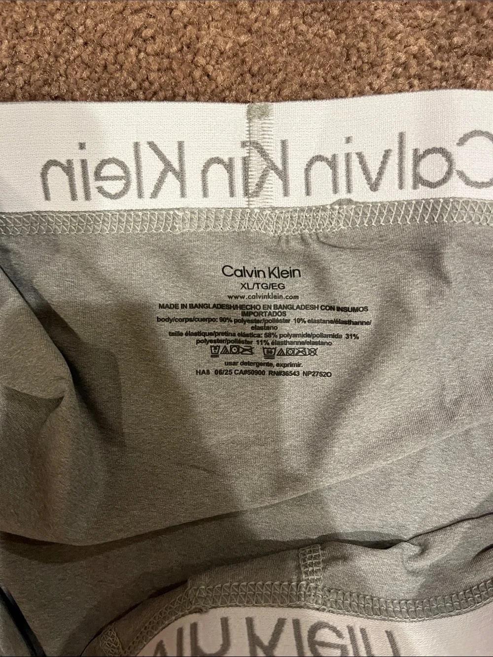 Calvin Klein Men's Boxer Briefs 3-Pack - Black, Gray, Charcoal. Size XL NWT